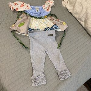Matilda Jane smock dress top and ruffle pants